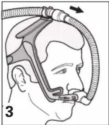 ResMed Swift LT - Utilisation de la bague de fixation du tuyau (facultative) - 3