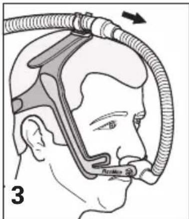 ResMed Swift LT - Het gebruik van de slangklem (optioneel) - 2