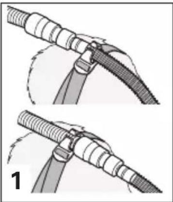 ResMed Swift LT - Utilisation de la bague de fixation du tuyau (facultative) - 1