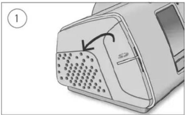 ResMed AirSense 10 Elite - De SD-kaart verwijderen: - 1