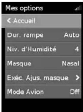 ResMed AirSense 10 Elite - Mes options - 2