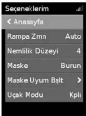 ResMed AirSense 10 Elite - Seçeneklerim - 2