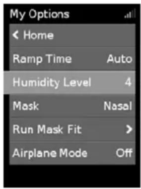 ResMed AirSense 10 Elite - Humidity Level (Επίπεδο υγρασίας) - 1
