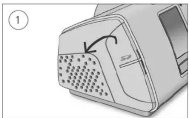 ResMed AirSense 10 Elite - Pour retirer la carte SD : - 1