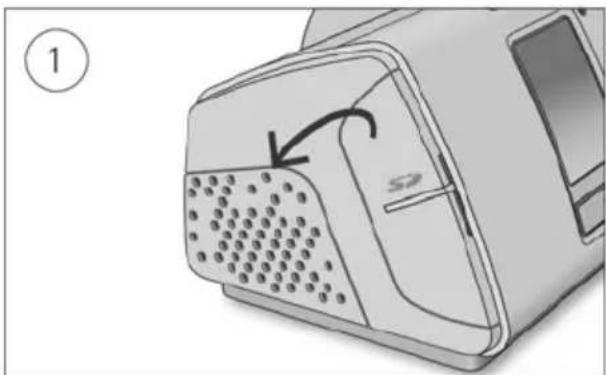 ResMed AirSense 10 Elite - So entnehmen Sie die SD-Karte: - 1