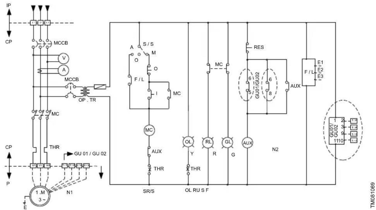 Grundfos DWK - Schéma de câblage - 1