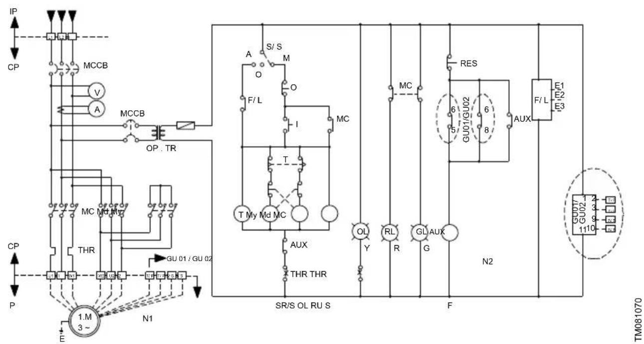 Grundfos DWK - Schéma de câblage - 2