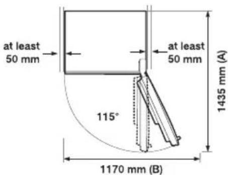 SAMSUNG RT46H5321SP - Selecting the best location for the refrigerator - 2