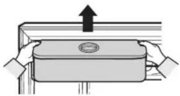 SAMSUNG RT46H5321SP - Lift up and pull out the water tank. - 1