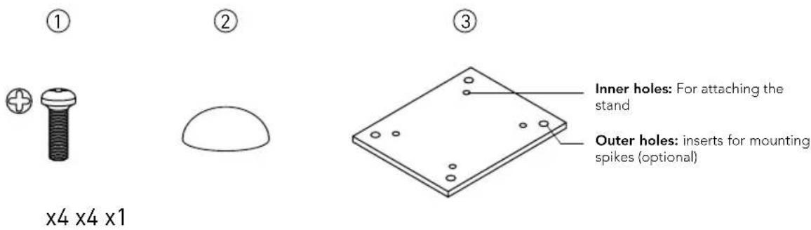 TRIANGLE Elara LN07 - Pedestal assembly for ELARA LN05 et LN07 - 1