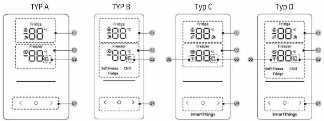 SAMSUNG RB34C605CS9 - Bedienfeld (nur für entsprechend ausgestattete Modelle) - 1