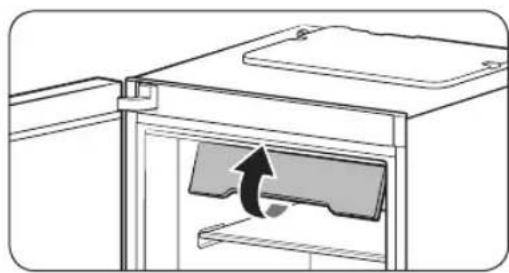 SAMSUNG RZ32C76CE22 - Ouverture du volet de la clayette supérieure (modèles applicables uniquement) - 1