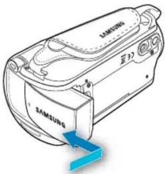 SAMSUNG SMX-F53SP - Insertion de la batterie - 1