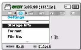 SAMSUNG SMX-F53SP - STORAGE INFO (Info mémoire) - 1
