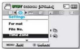 SAMSUNG SMX-F53SP - TIME ZONE (Fuseau Horaire) - 1