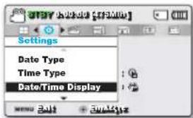 SAMSUNG SMX-F53SP - DATE/TIME DISPLAY (Affichage Date/Heure) - 1
