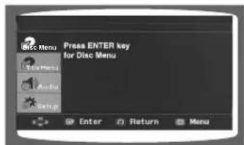 Disk Menu Press ENTER key for Disk Menu Enter Return Menu