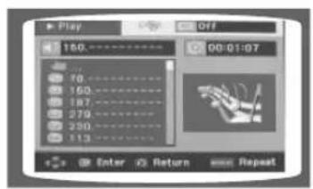 Play 150 70 160 187 279 230 113 00:01:07 Enter Return Repeat