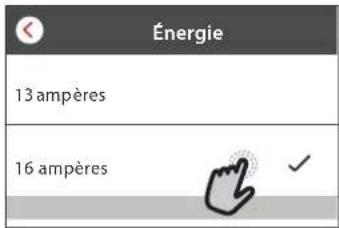 Énergie 13 ampères 16 ampères