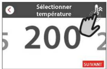 Sélectionner température 5 200 2 SUIVANT