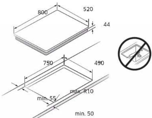 SAMSUNG NZ85C6058KK - Instalarea plitei - 2