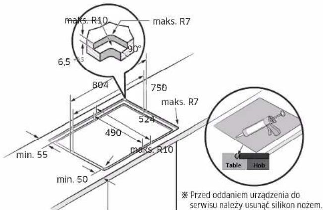 SAMSUNG NZ85C6058KK - Montaż płyty grzejnej - 3