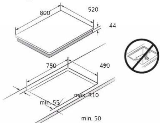 SAMSUNG NZ85C6058KK - De kookplaat installeren - 2