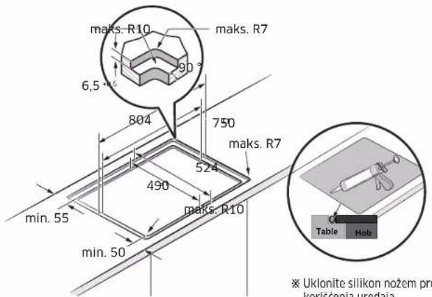 SAMSUNG NZ85C6058KK - Instaliranje ploce - 4
