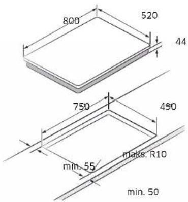 SAMSUNG NZ85C6058KK - Namestitev plošće - 2