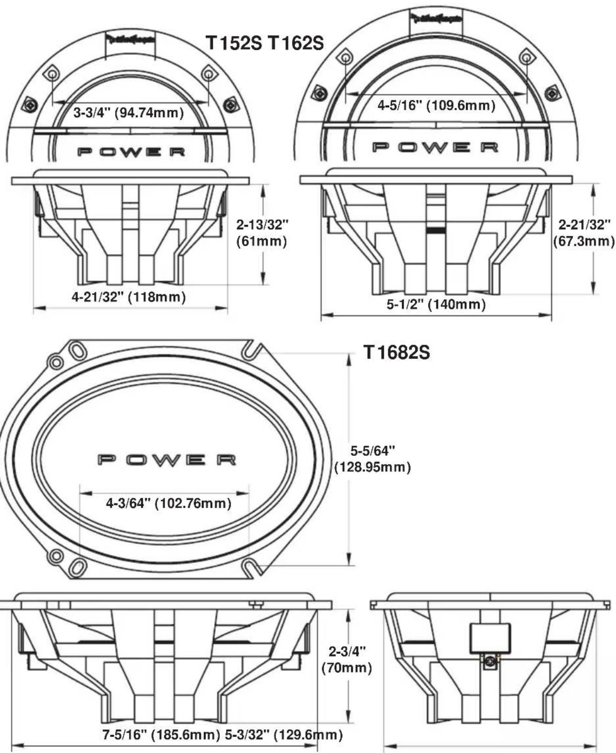 Rockford Fosgate T162S - System Model T152S T162S T1682S - 1