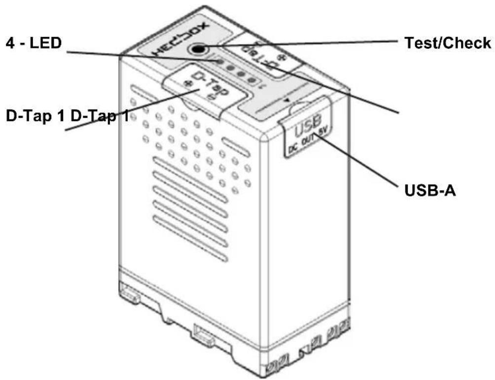 Hedbox HED-A60 - Sortie d'alimentation USB 5 V, 1 A / 5 W - 1