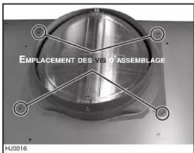 EMPLACEMENT DES VIS D'ASSEMBLAGE HJ0016