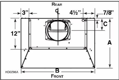 REAR 3" q 4½" 7/8" 12" C A HD0296A B FRONT