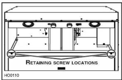 RETAINING SCREW LOCATIONS HO0110