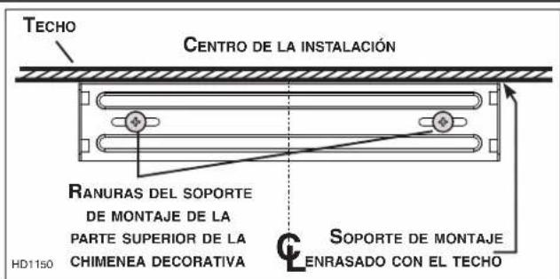 BEST WCN1306SS - INSTALE EL SOPORTE DE MONTAJE DE LA PARTE SUPERIOR DE LA CHIMENEA (INSTALACIÓN CON CONDUCTOS SOLAMENTE) - 1