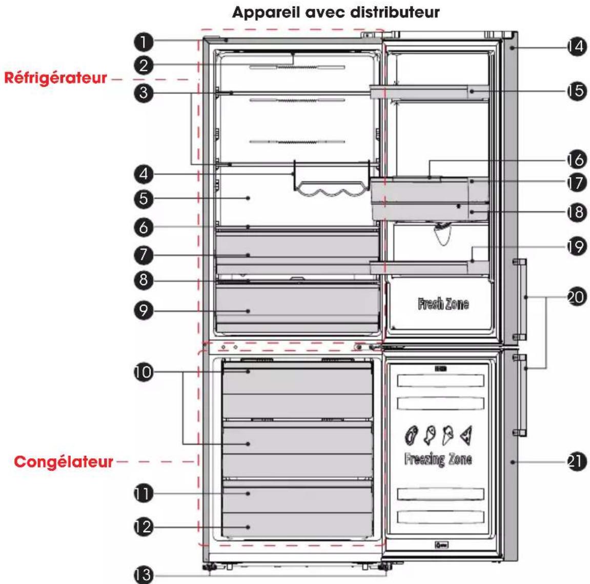 HISENSE RB645N4BFD - Appareil avec distributeur - 1