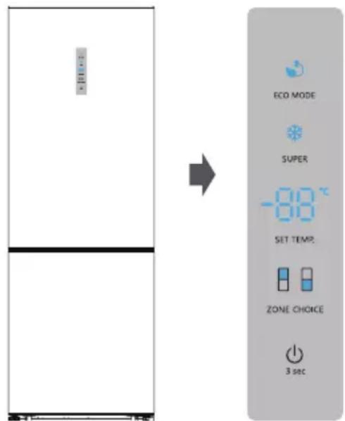 HISENSE RB645N4BFD - Control panel - 1
