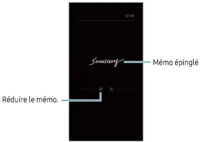 SAMSUNG Galaxy Tab S9 Ultra - Épingler un mémo sur l'écran Always On Display - 1
