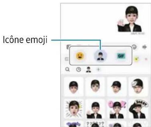 SAMSUNG Galaxy Tab S9 Ultra - Utiliser des symboles AR Emoji dans une conversation - 1