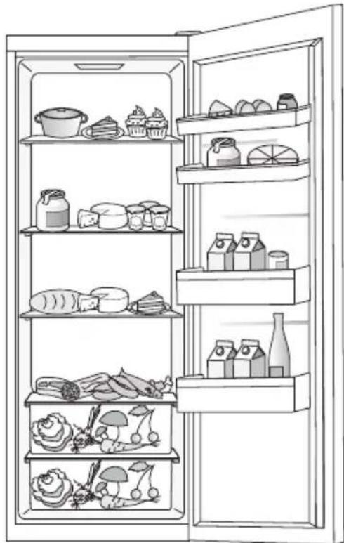 GORENJE RI412EE1 - Partie réfrigérateur - Clayettes et tiroirs : - 1
