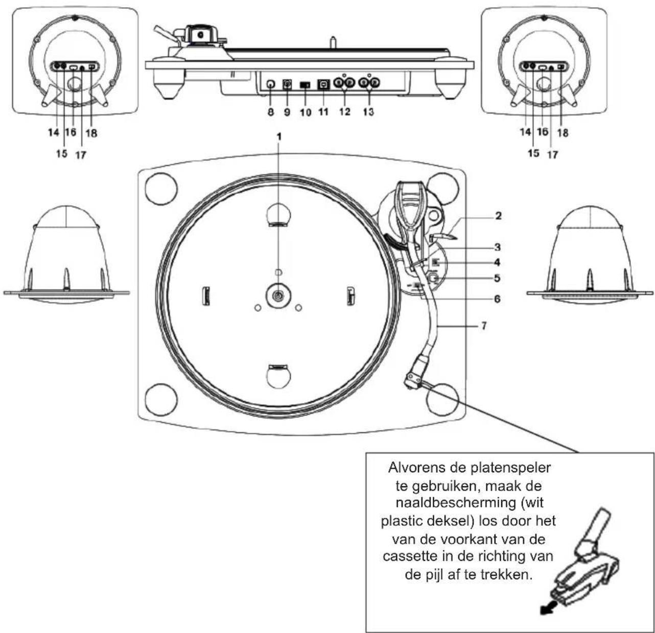 BIGBEN INTERACTIVE TD115 SPS - Beschrijving van de onderdelen - 1