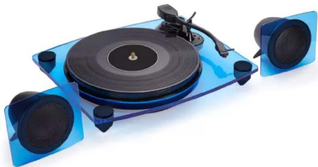 BIGBEN INTERACTIVE TD115 SPS - PLATTENSPIELER MIT KABELLOSEN BLUETOOTH-LAUTSPRECHERN PC-KODIERUNG UND LINE-OUT - 1