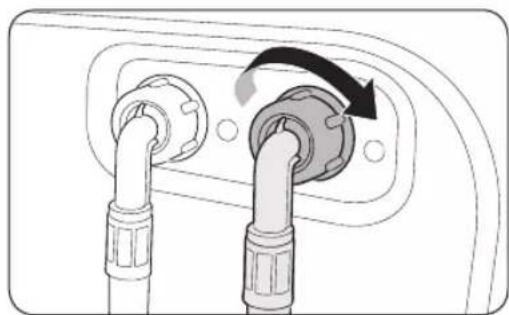 SAMSUNG WW90CGC04DTE - Bei bestimmten Modellen mit zusätzlichem Warmwasseranschluss: - 1
