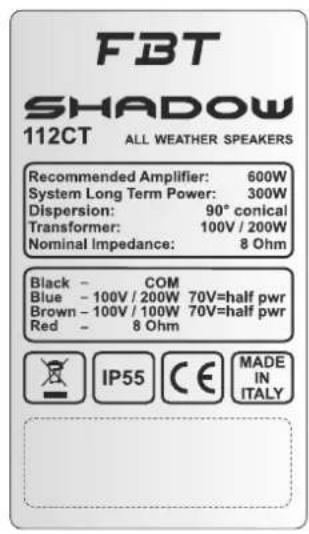 FBT Shadow 112CT - SISTEMI A IMPEDENZA COSTANTE - 5
