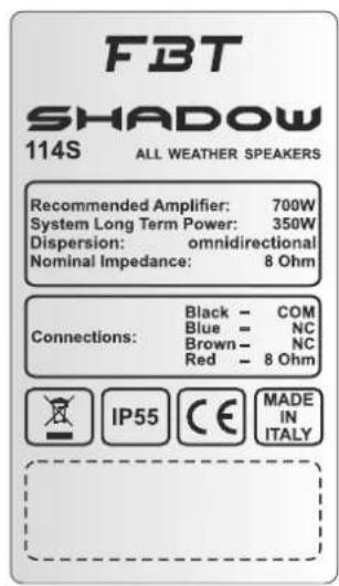 FBT Shadow 112CT - SYSTÈMES À IMPÉDANCE CONSTANTE - 5