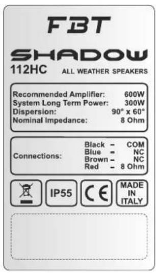 FBT Shadow 112CT - SISTEMI A IMPEDENZA COSTANTE - 4