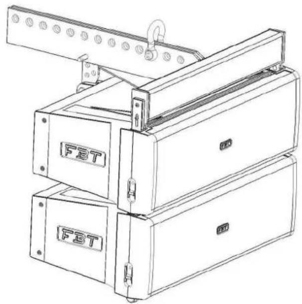 FBT Mitus 112 - AGGANCIO DI 2 SATELLITI CON BARRA DI SOSPENSIONE ATTACHMENT OF 2 SATELLITES WITH FLYBAR - 3