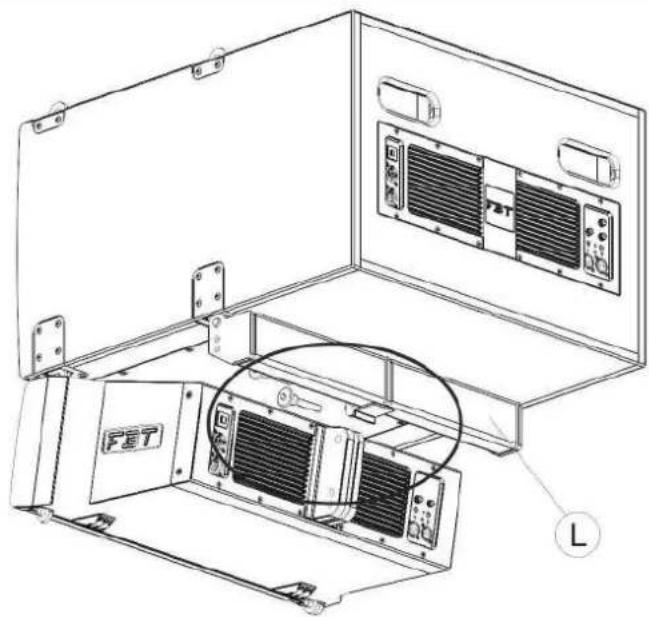 FBT Mitus 112 - AGGANCIO DI 2 SUBWOOFER, SATELLITE E BARRA DI SOSPENSIONE ATTACHMENT OF 2 SUBWOOFERS, SATELLITE AND FLYBAR - 5