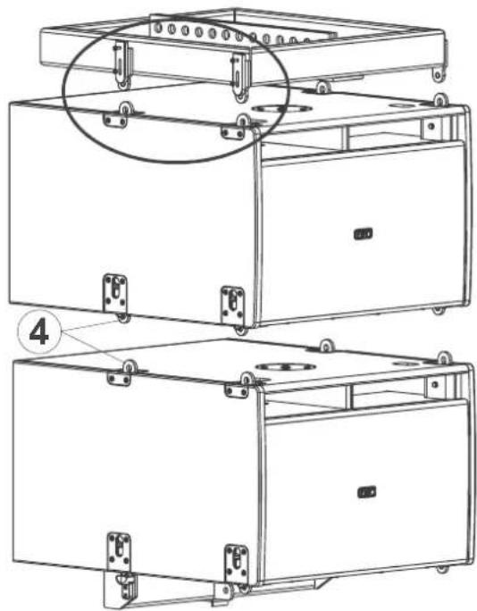 FBT Mitus 112 - ANCRAGE DE 2 SUBWOOFERS, SATELLITE ET BARRE DE SUSPENSION KOPPLUNG VON 2 SUBWOOFER, SATELLIT UND TRAGESTANGE - 1