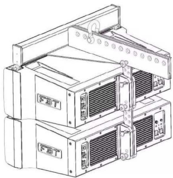 FBT Mitus 112 - AGGANCIO DI 2 SATELLITI CON BARRA DI SOSPENSIONE ATTACHMENT OF 2 SATELLITES WITH FLYBAR - 4